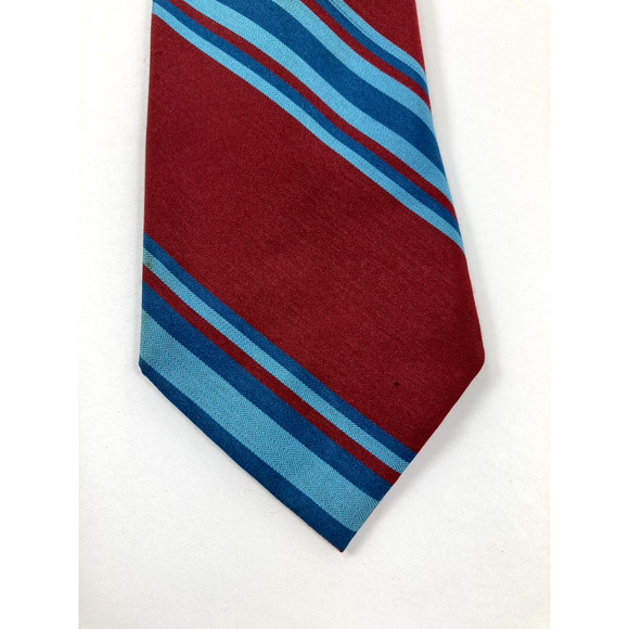 Superba Vintage Ride Blue Striped Neck Tie 100% Dacron Polyester - Picture 2 of 4